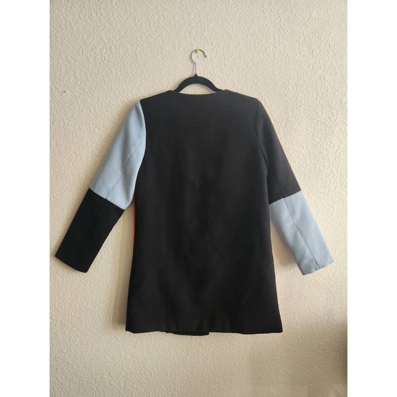 Womens ColorBlocking Oversized Peacoat Small - Picture 2 of 7